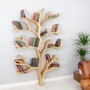 Sconto del 50% - Mensole galleggianti in legno massello Libreria creativa ad albero-180cm