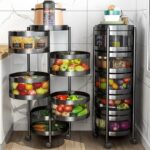 Sconto del 50% – Carrello portaoggetti da cucina multistrato, carrello portafrutta e verdura, scaffale portaoggetti da cucina multifunzionale Ci sono 5 piani 100*30cm*20cm