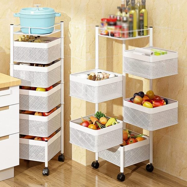 Sconto del 50% – Carrello portaoggetti da cucina multistrato, carrello portafrutta e verdura, scaffale portaoggetti da cucina multifunzionale Ci sono 5 piani 100*30cm*20cm